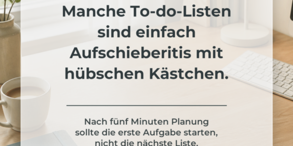 Produktivitäts-Hack: Manche To-do-Listen sind Aufschieberitis mit hübschen Kästchen.