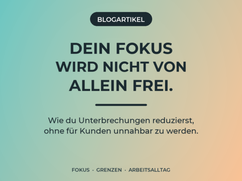 Ständige Unterbrechungen bei der Arbeit: Fokus zurückgewinnen